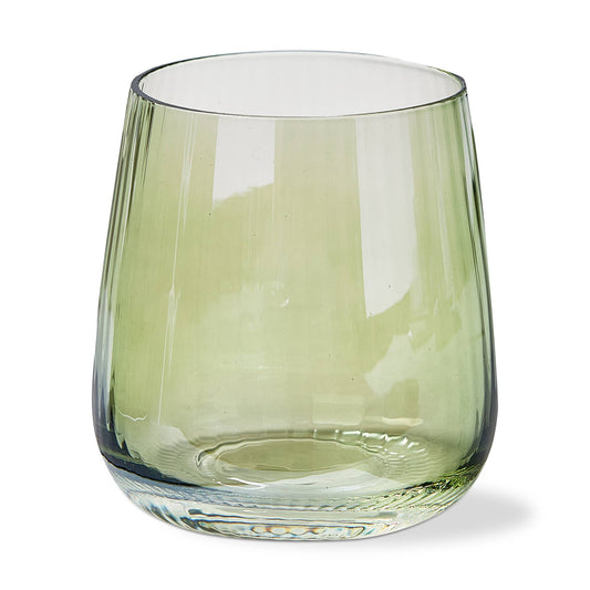Iridescent Stemless Wine Glass Green