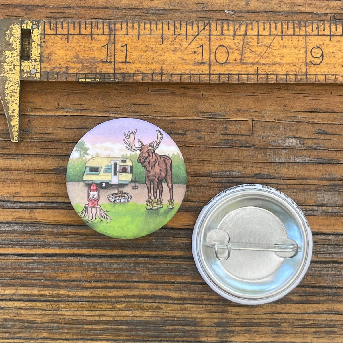 Camping Moose Bottle Opener — Magnetic Fridge