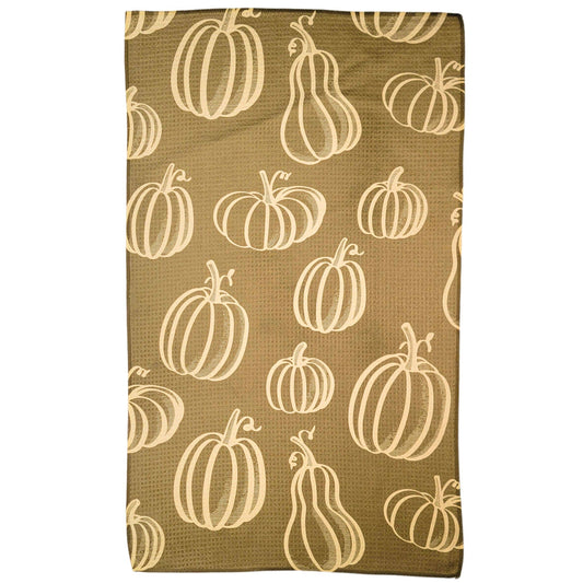 Pumpkins & Gourds Waffle Towels -