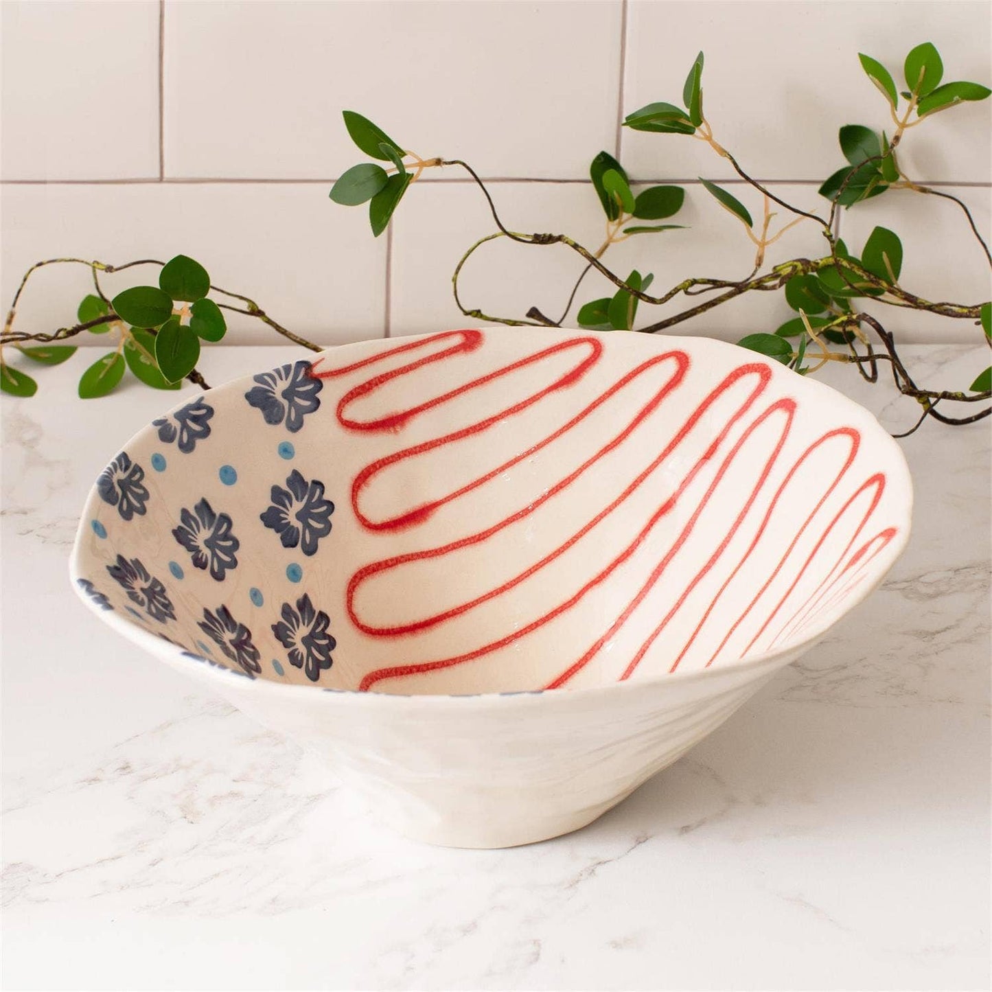Americana Folk Art Bowl