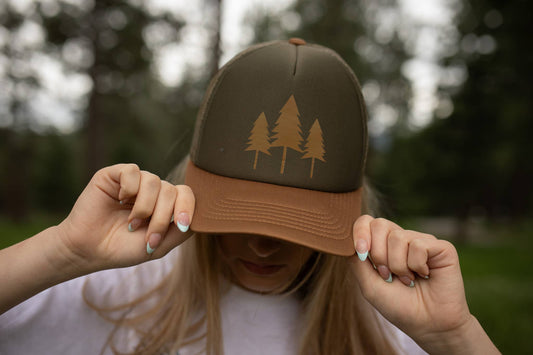 Three Tree Foam Trucker - Green/Brown