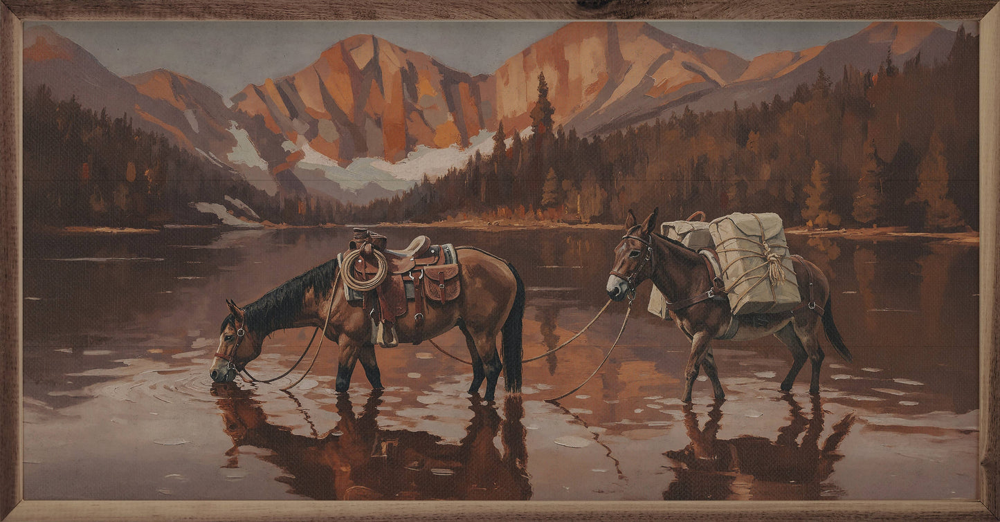 Campfire Reflections Plank Art