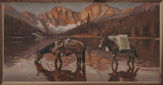 Campfire Reflections Plank Art