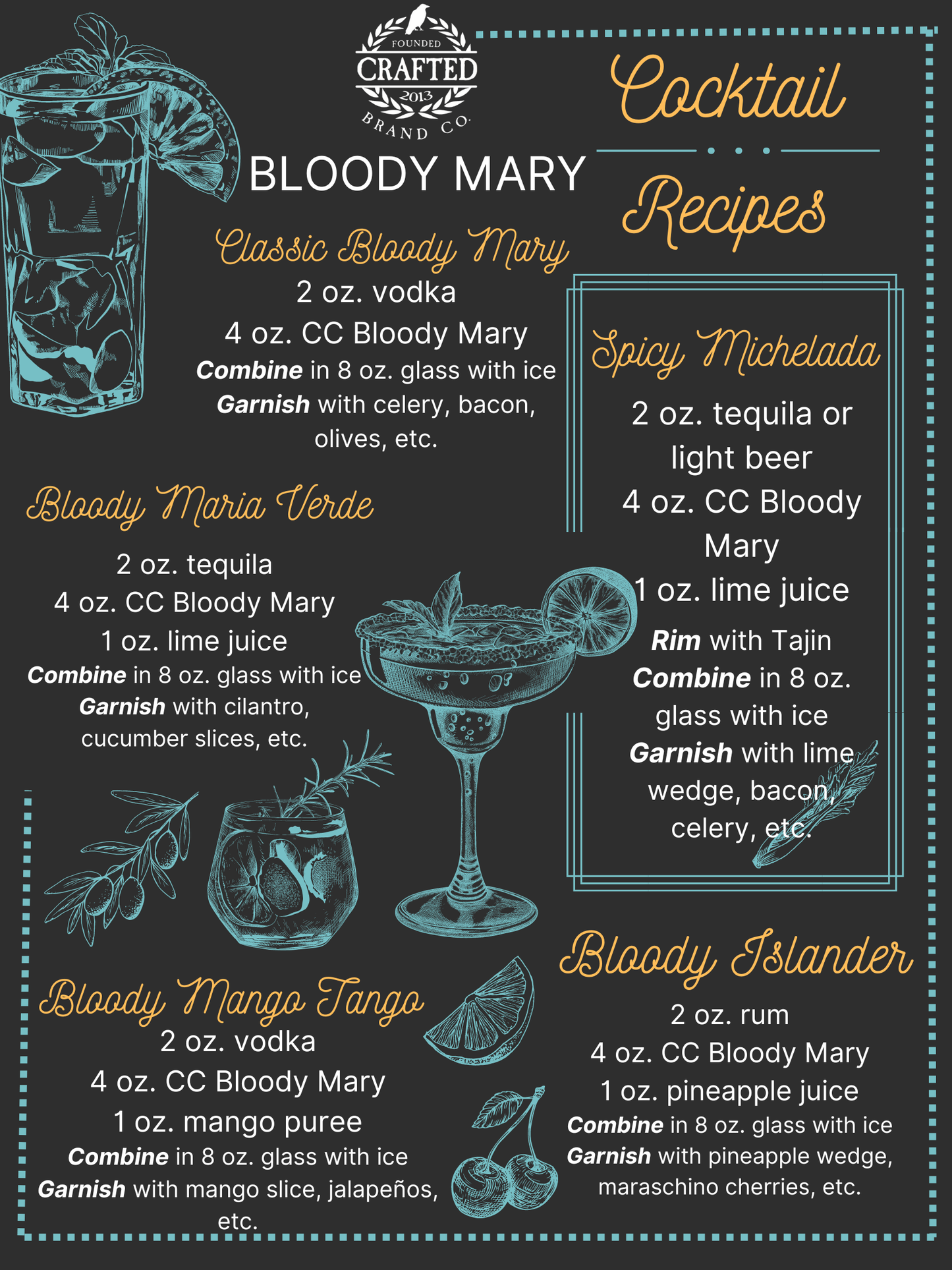 Bloody Mary Cocktail Or Mocktail Mix