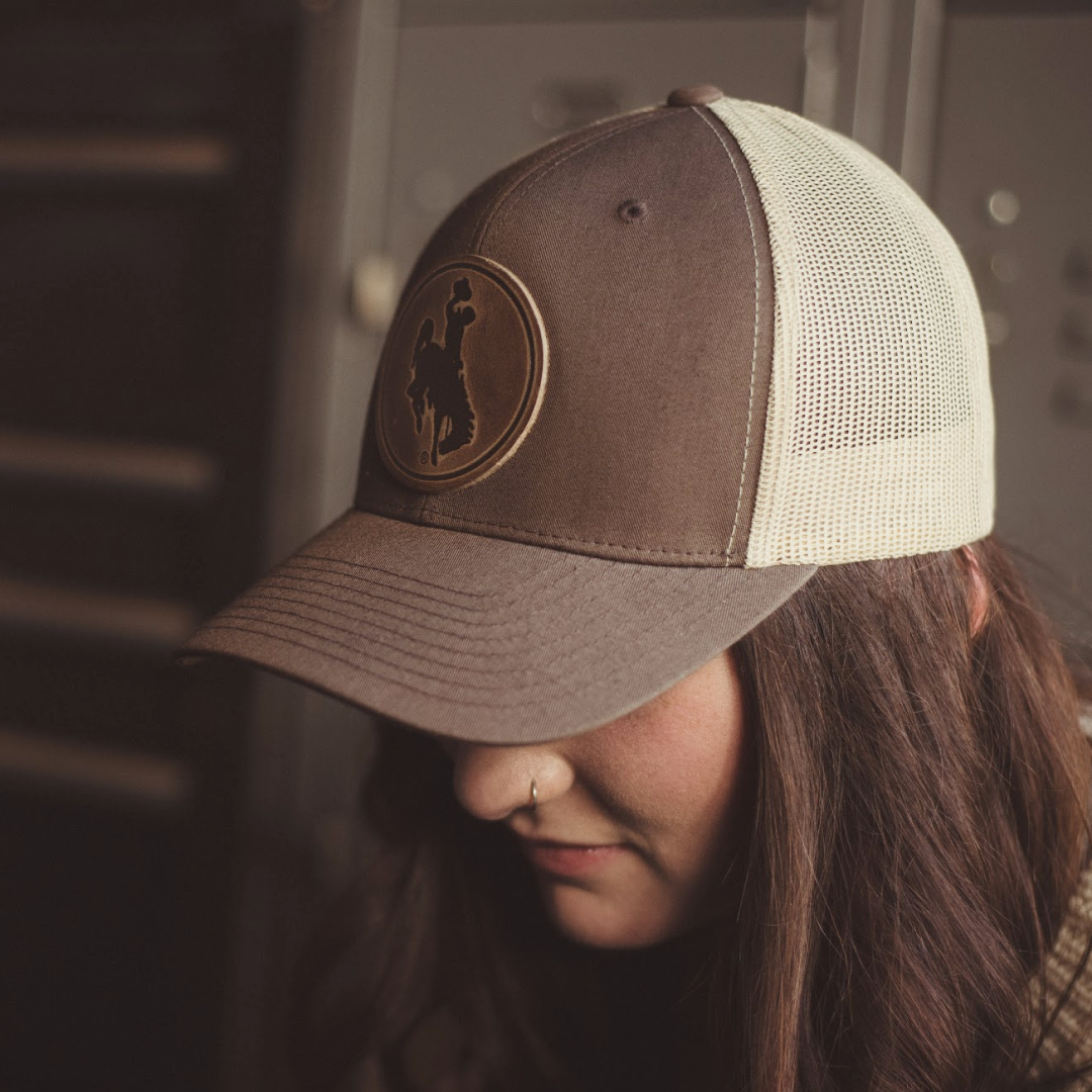 Steamboat Men's Hat | Leather Patch Trucker Hat