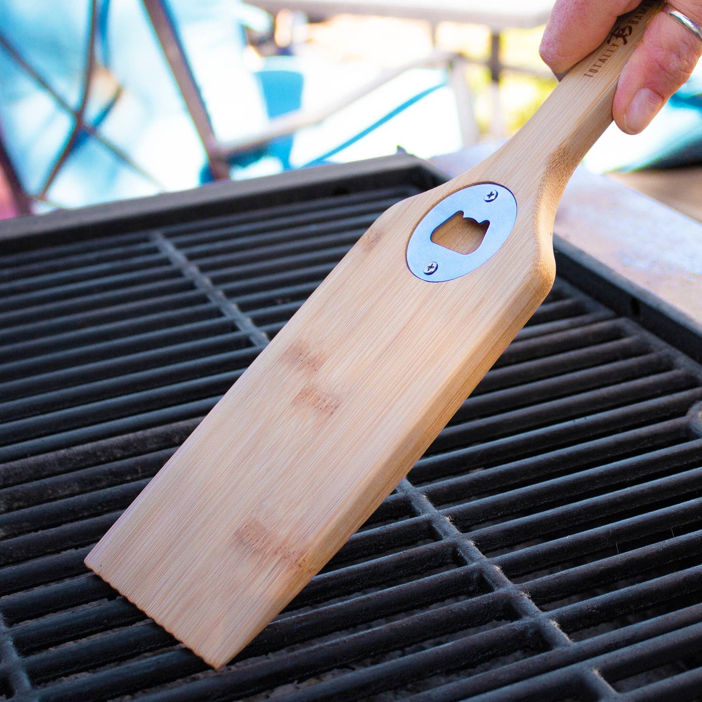 Bristle-Free BBQ Grill Scraper with Opener