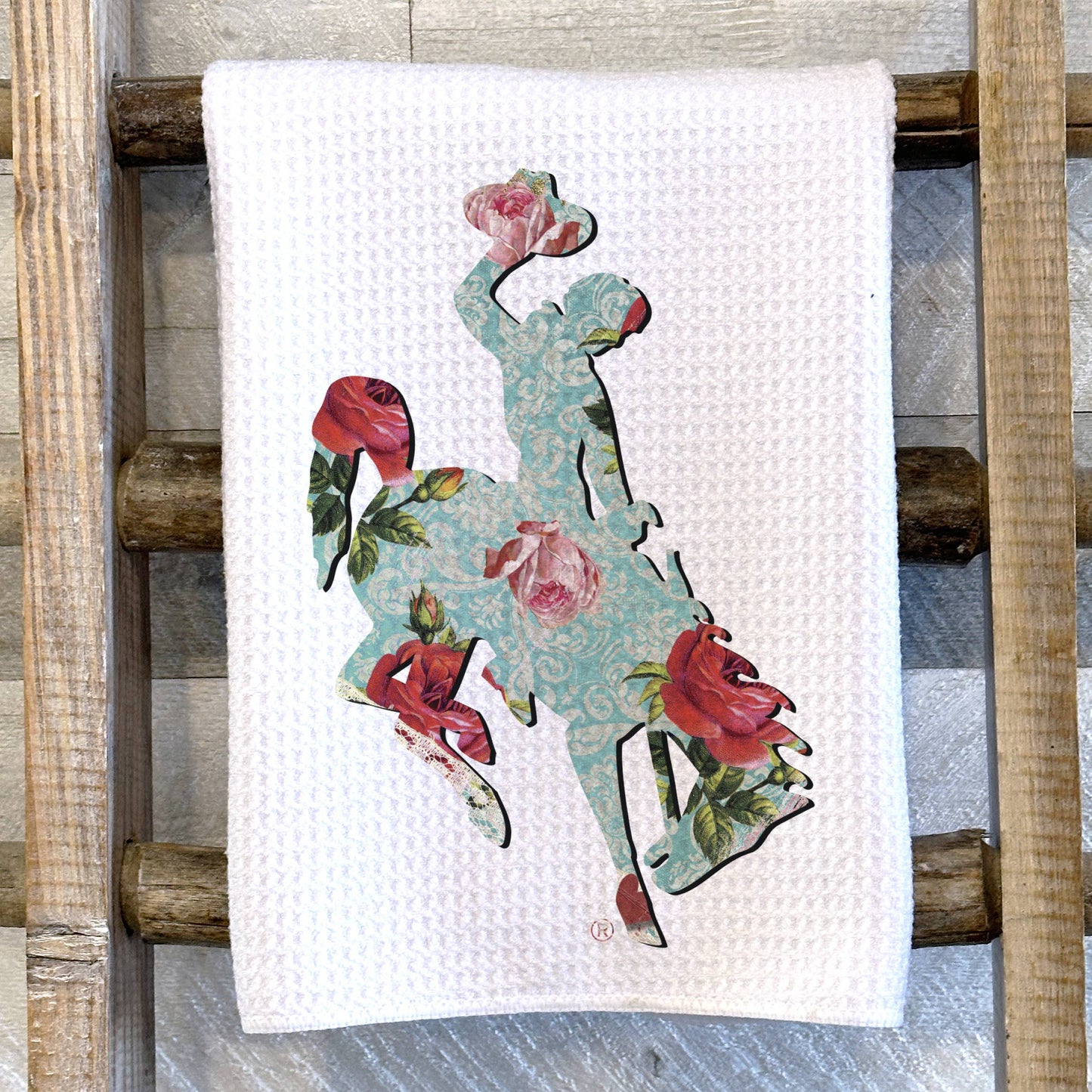 Vintage Rose Wyoming Steamboat Floursack