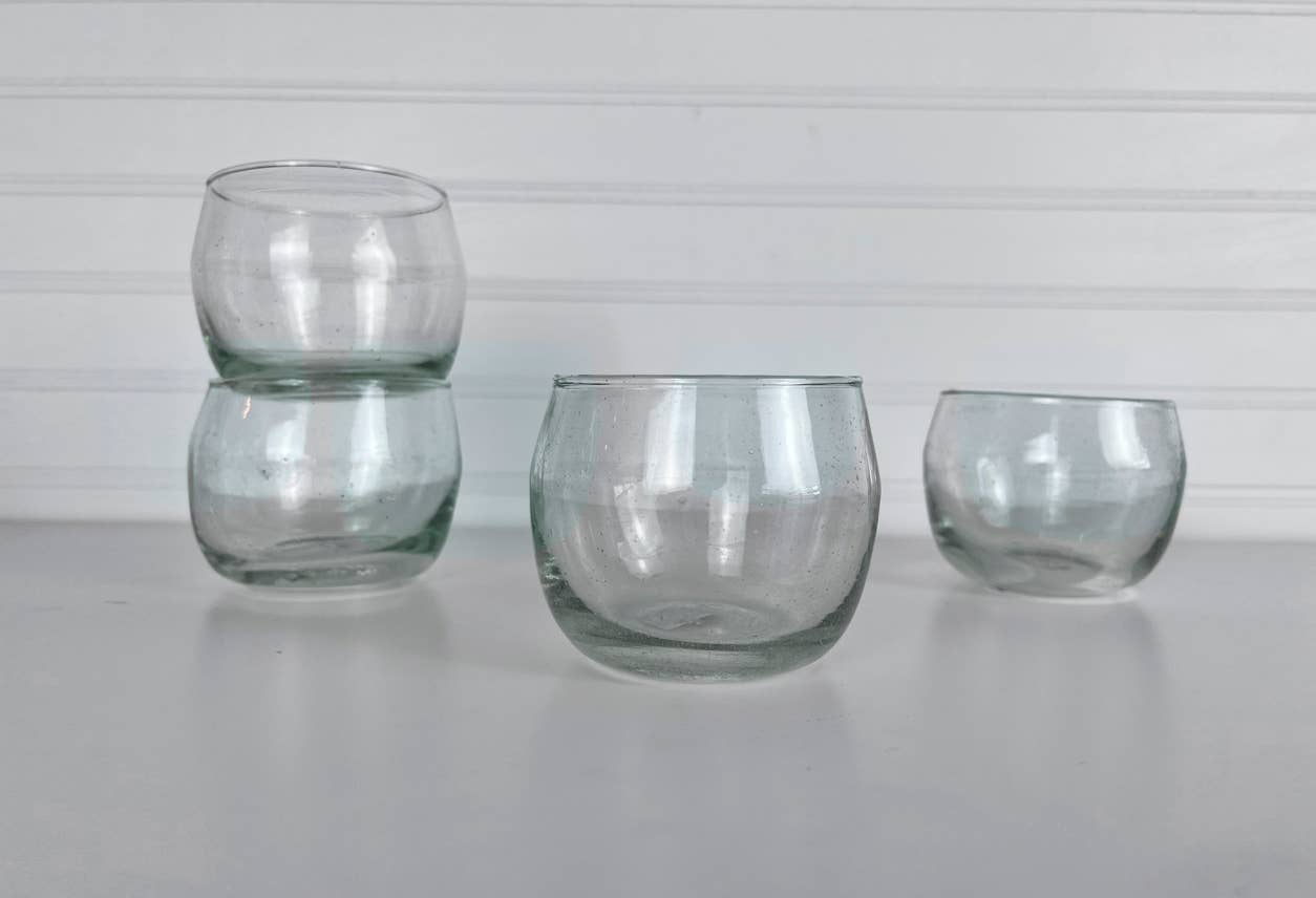 Single Moroccan Stemless Goblet - Clear
