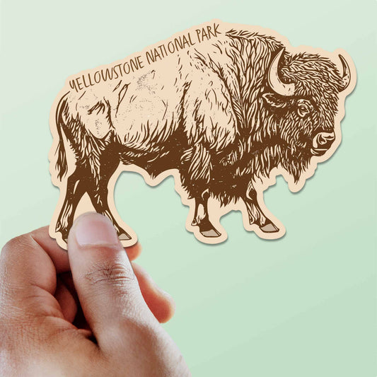 Yellowstone National Park Wyoming Buffalo Stickers