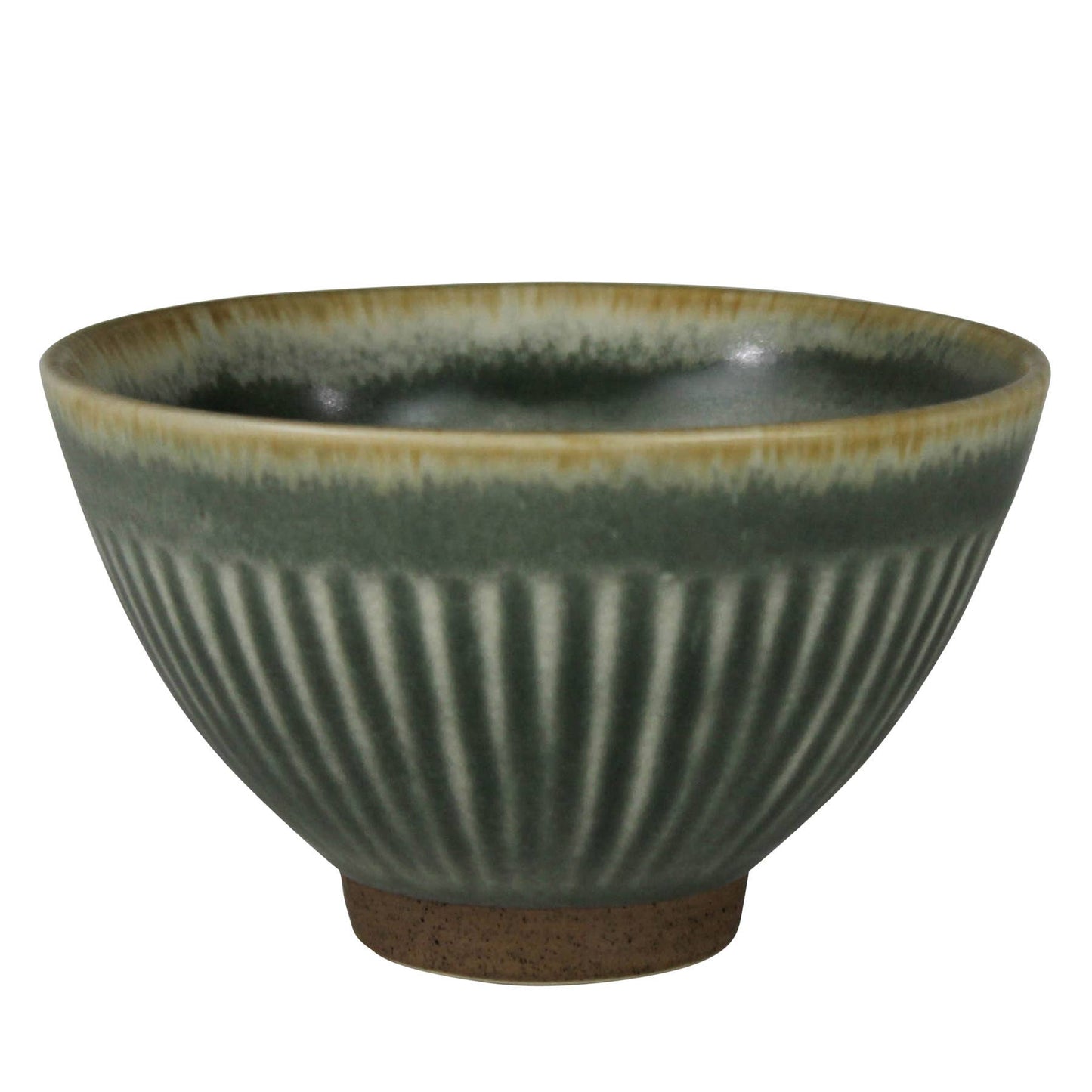 Ribbed Bowl, Ceramic, Sage Green