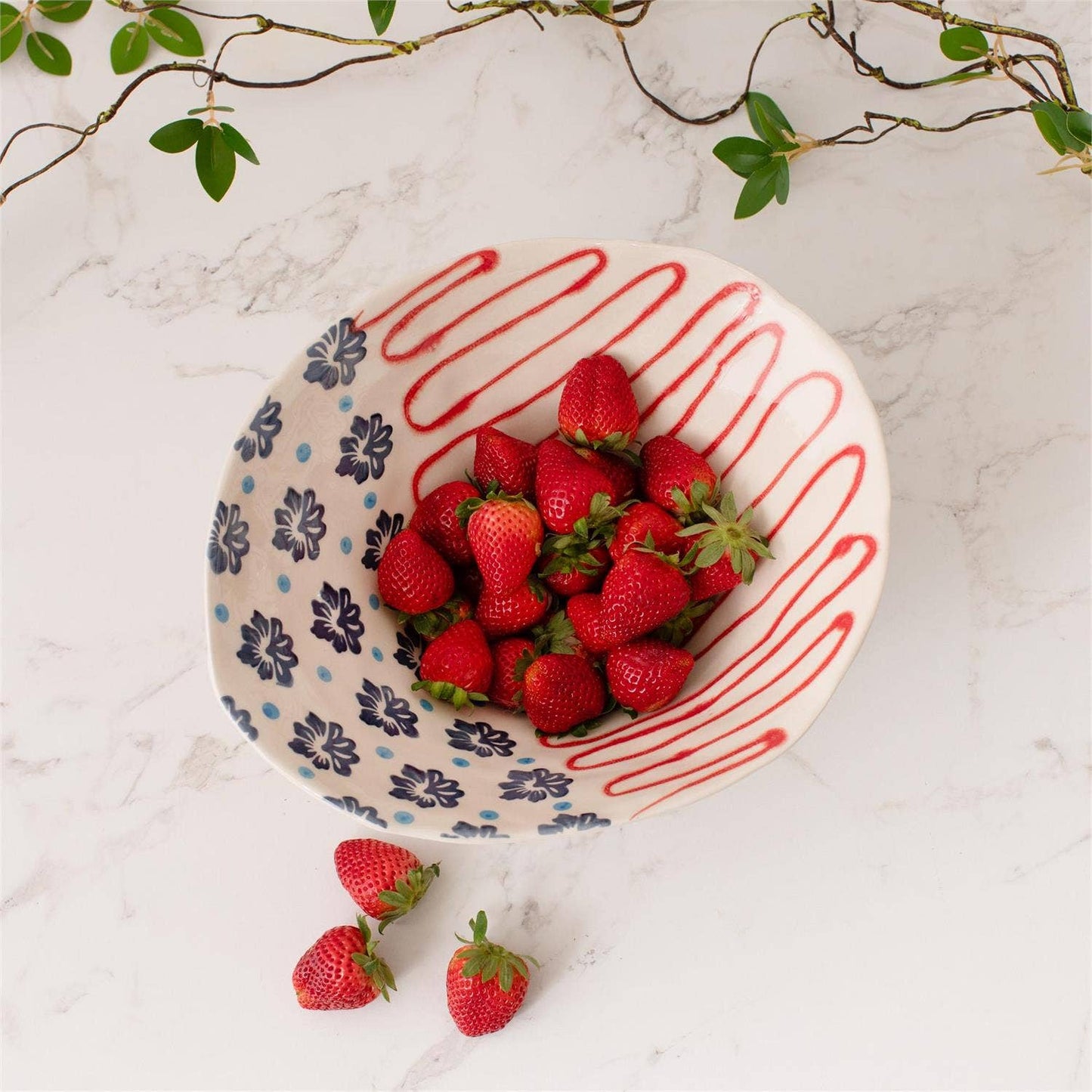 Americana Folk Art Bowl