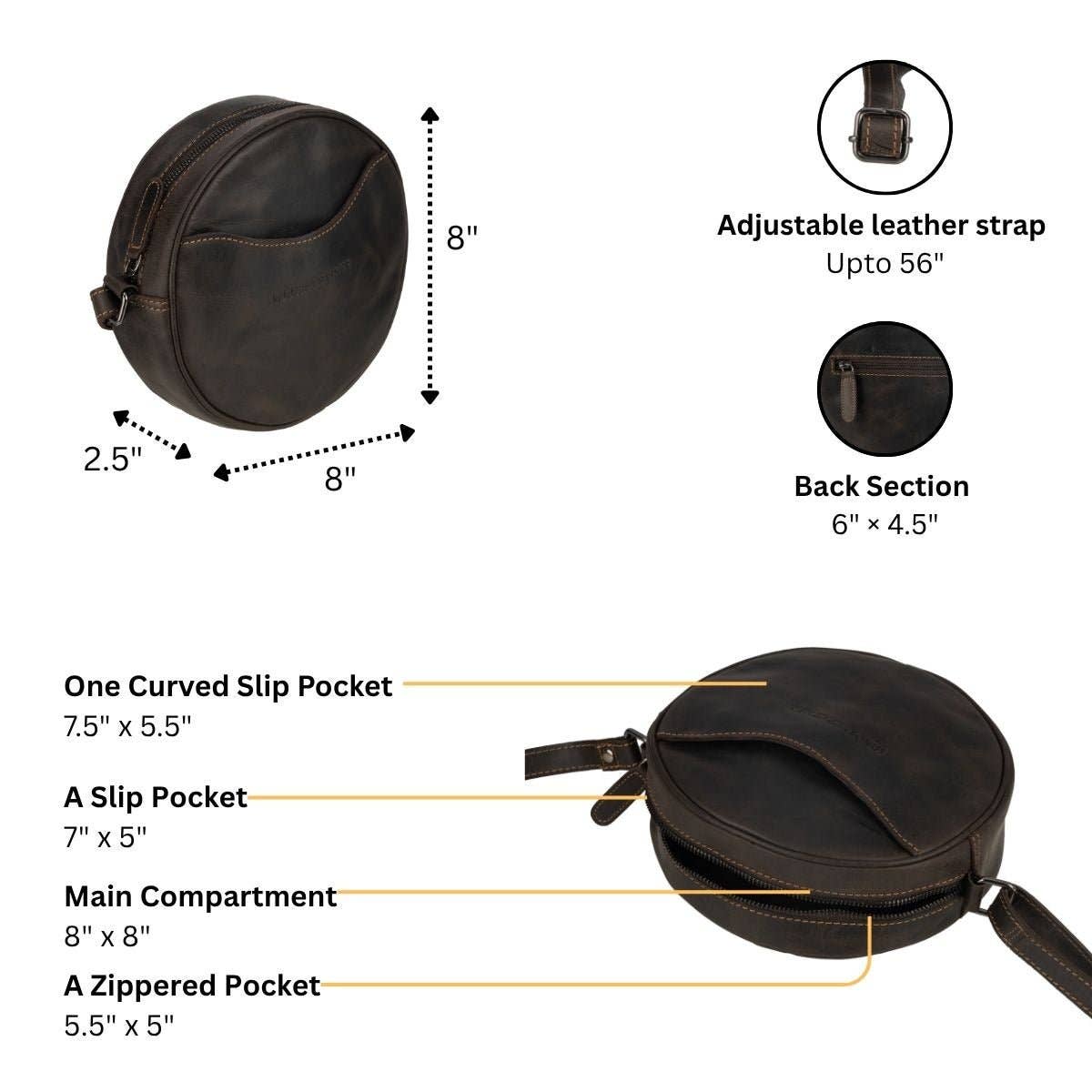 Luna Leather Crossbody Bag