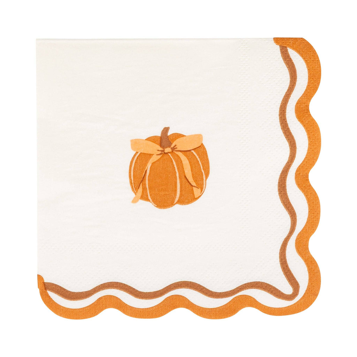 PUMPKIN BOW COCKTAIL NAPKIN