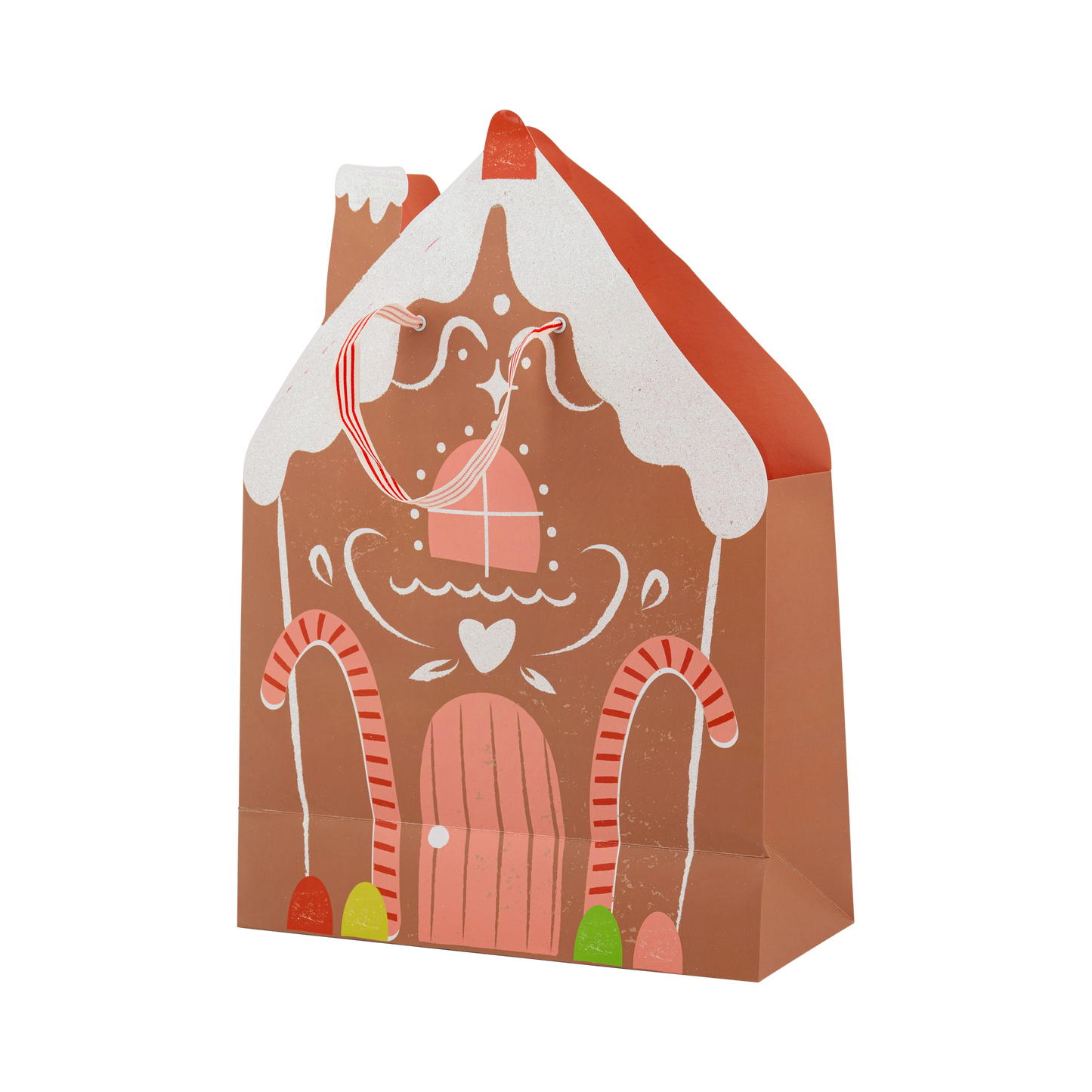 Shaped Gingerbread House Medium Gift Bag