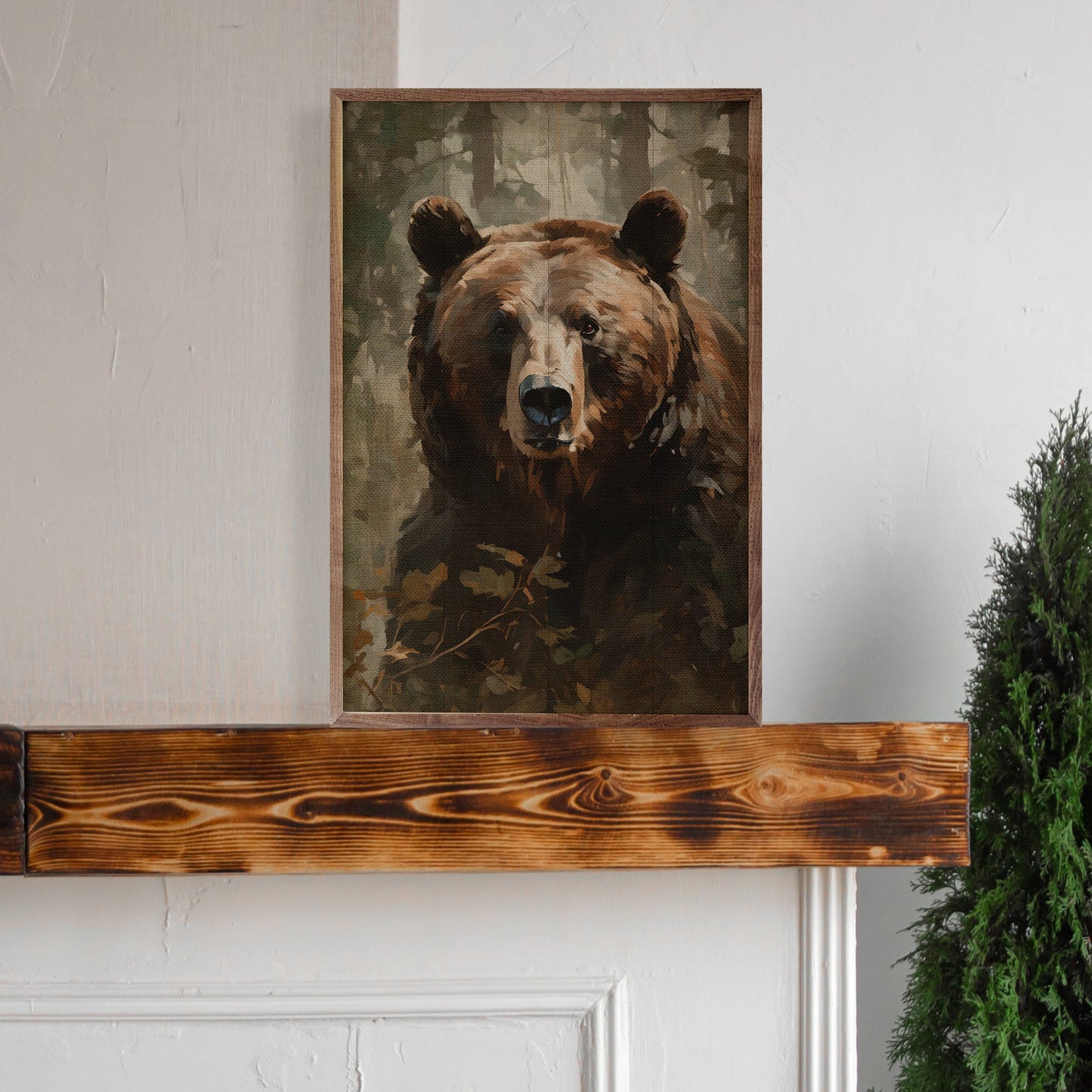 Brown Bear Plank Art