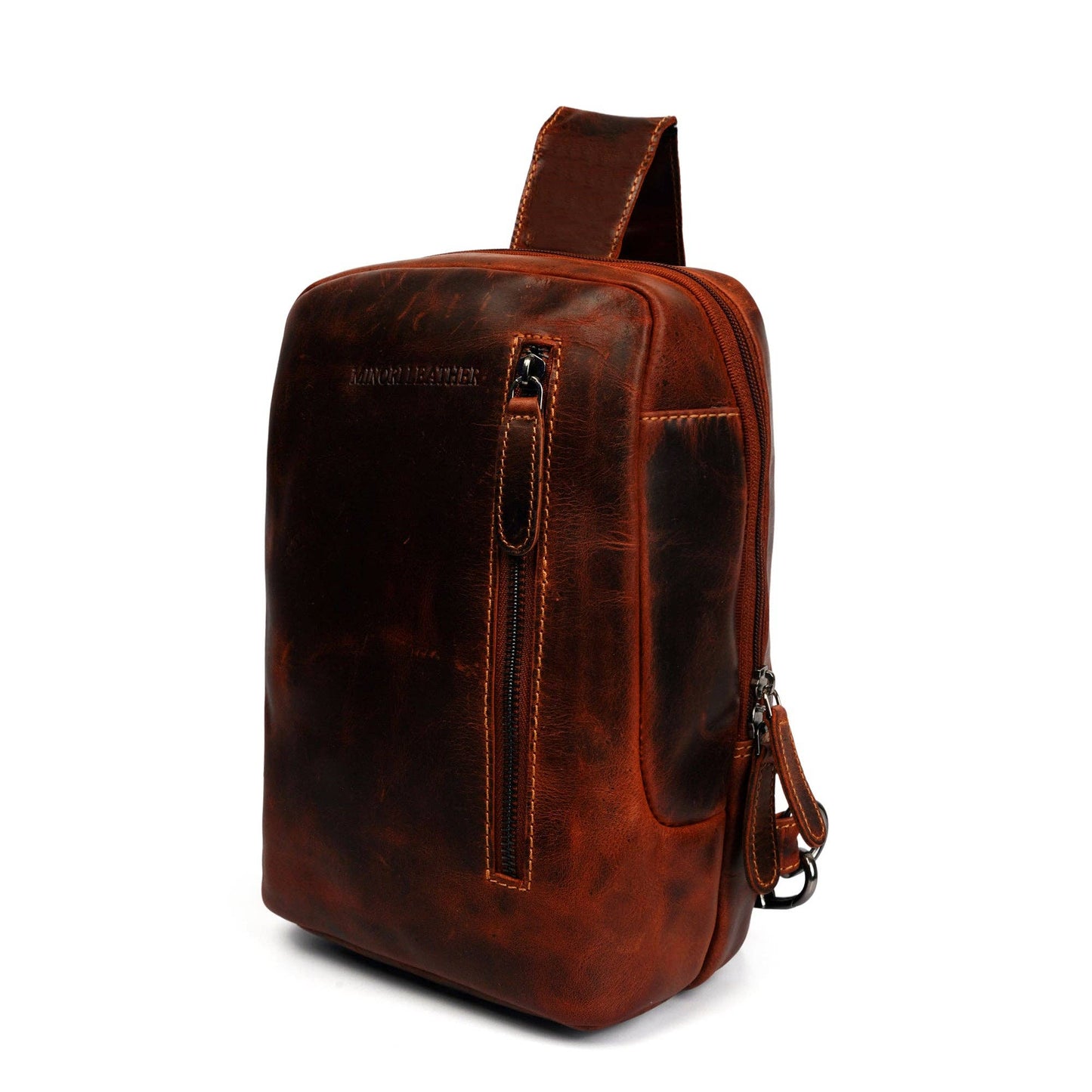 Leather Sling Bag Chestnut
