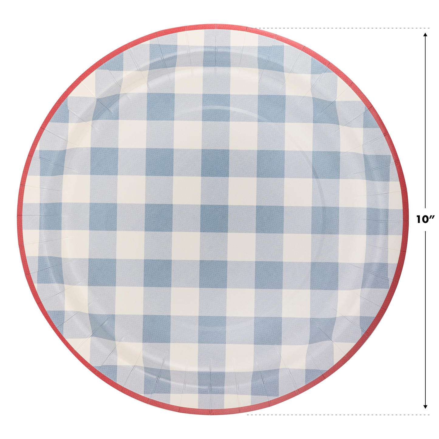 Chambray Gingham Paper Plate