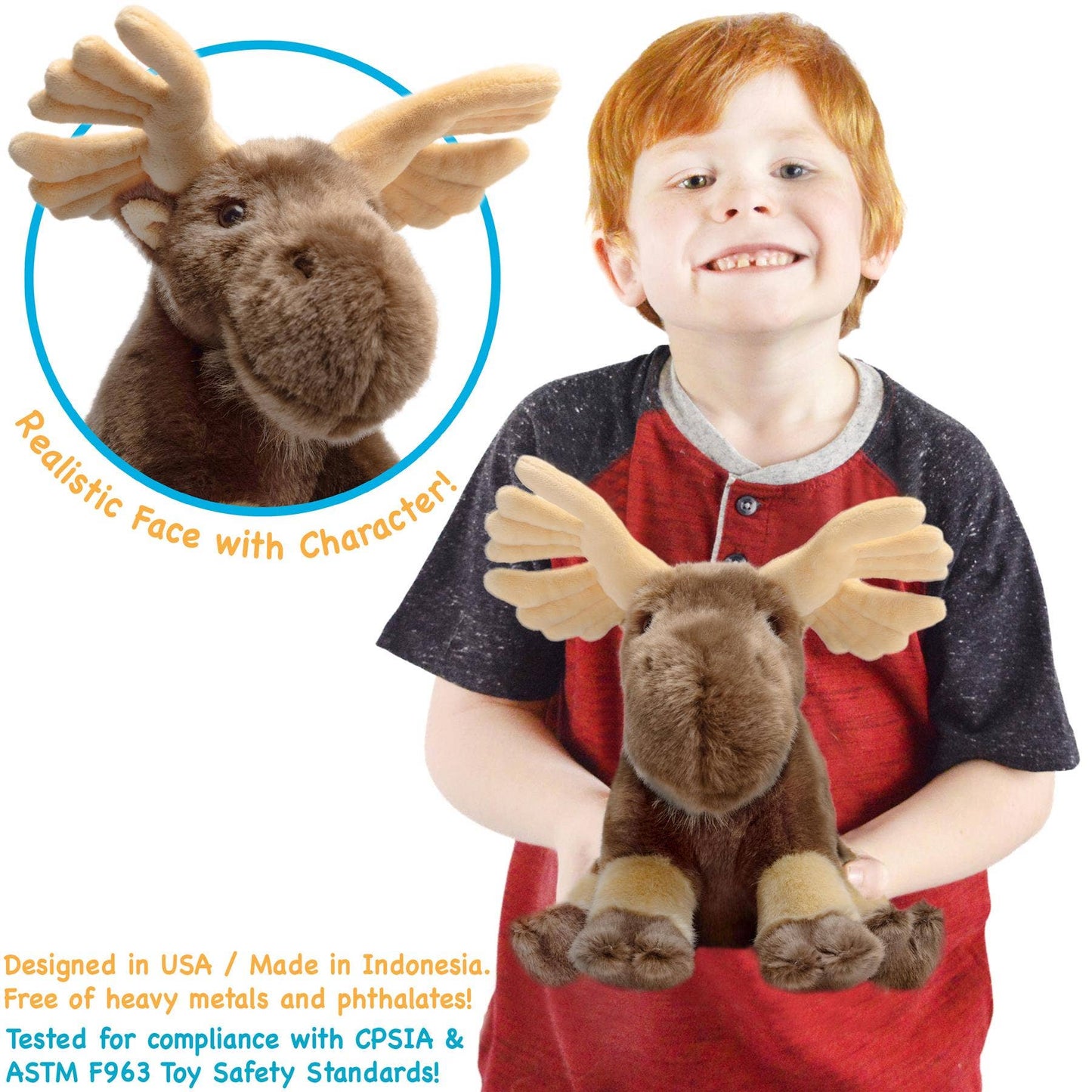 Martin The Moose | 11 Inch Stuffed Animal Plush
