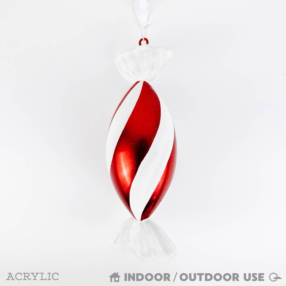 12"  Stripe Christmas ornament