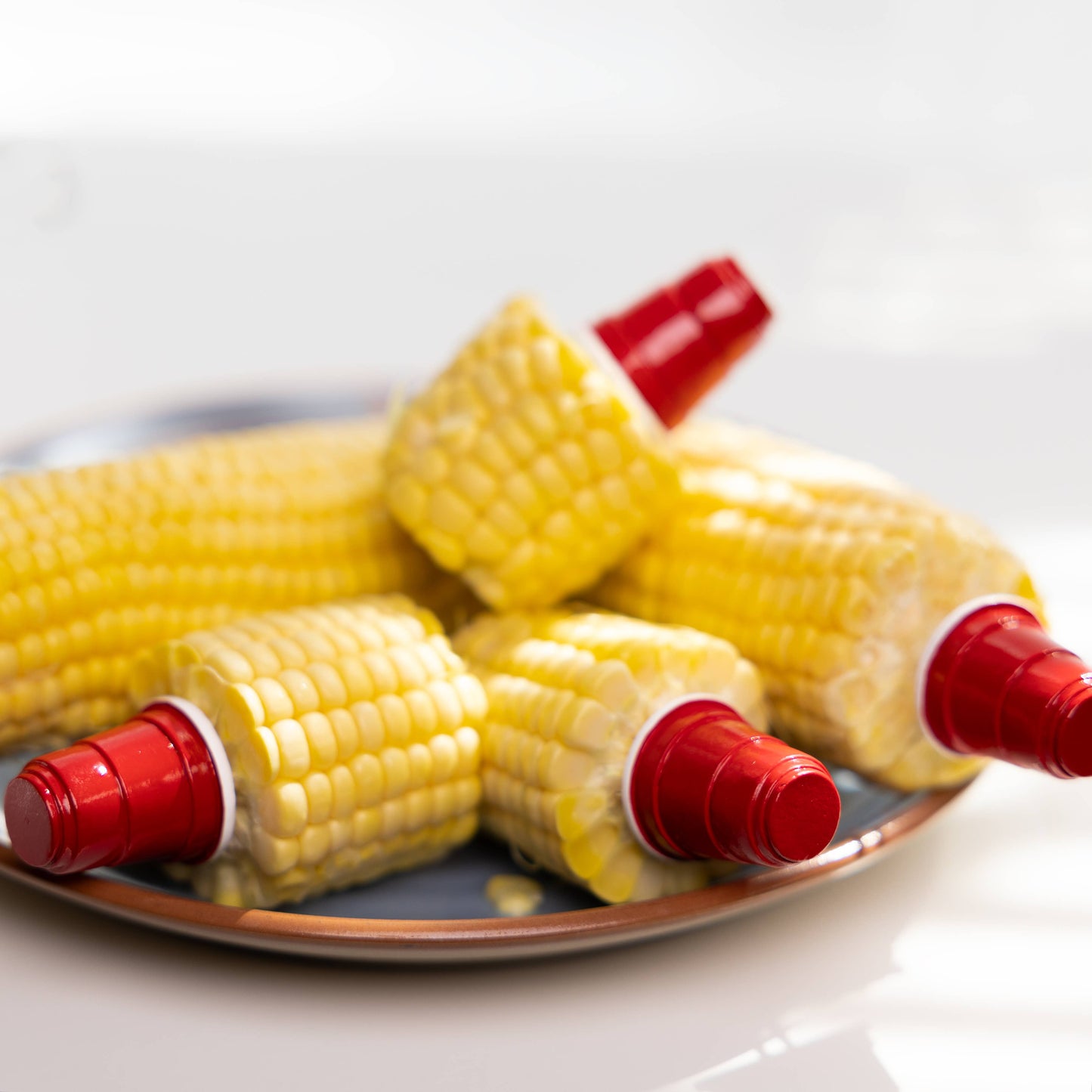 Outset Red Cup Themed Corn Holders, Set of 4 Pairs