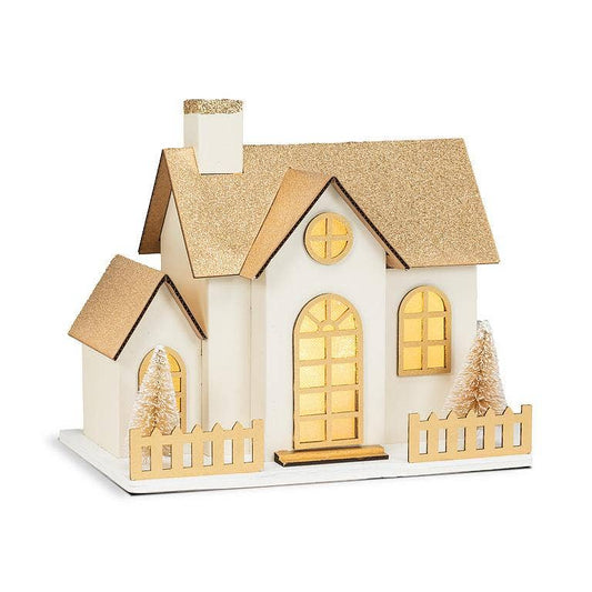 Medium Gold Glitter House