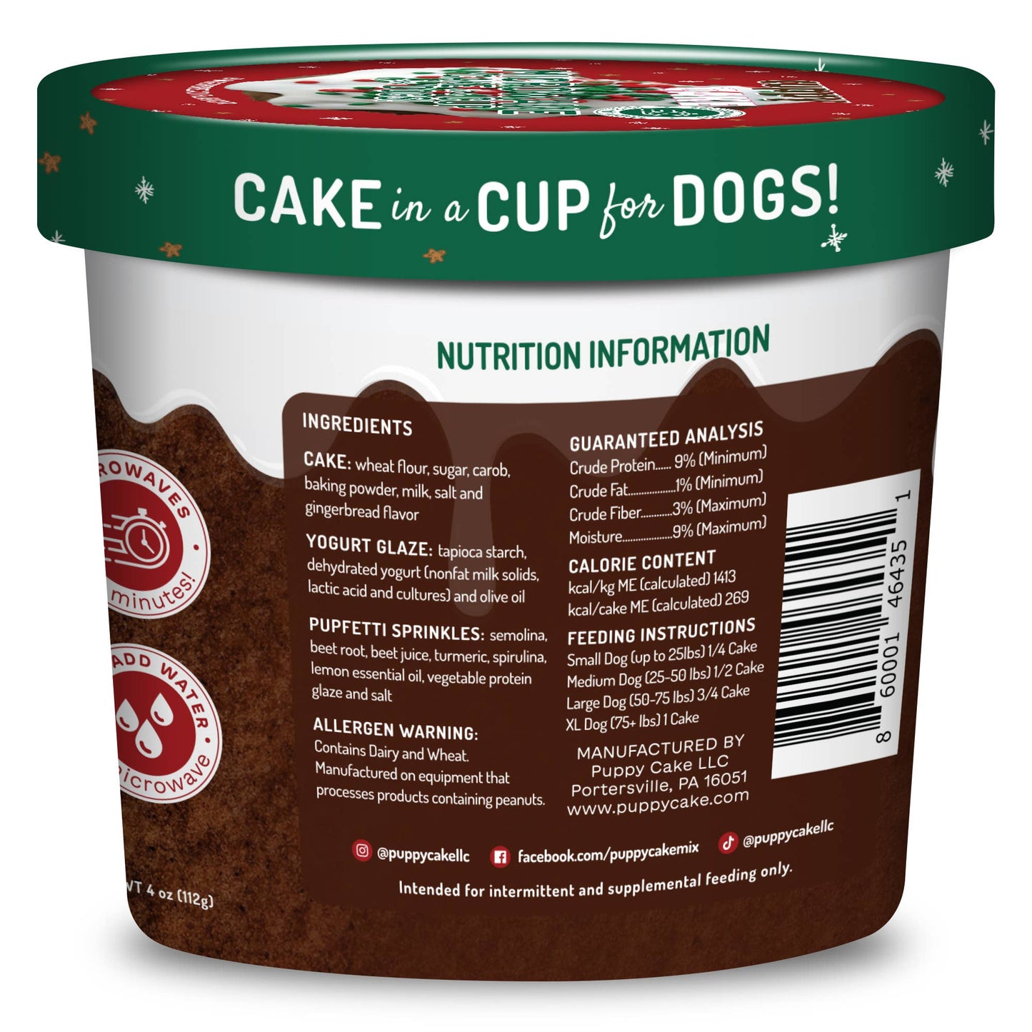 Cuppy Cake - Microwave Cake in A Cup - Gingerbread Flavor