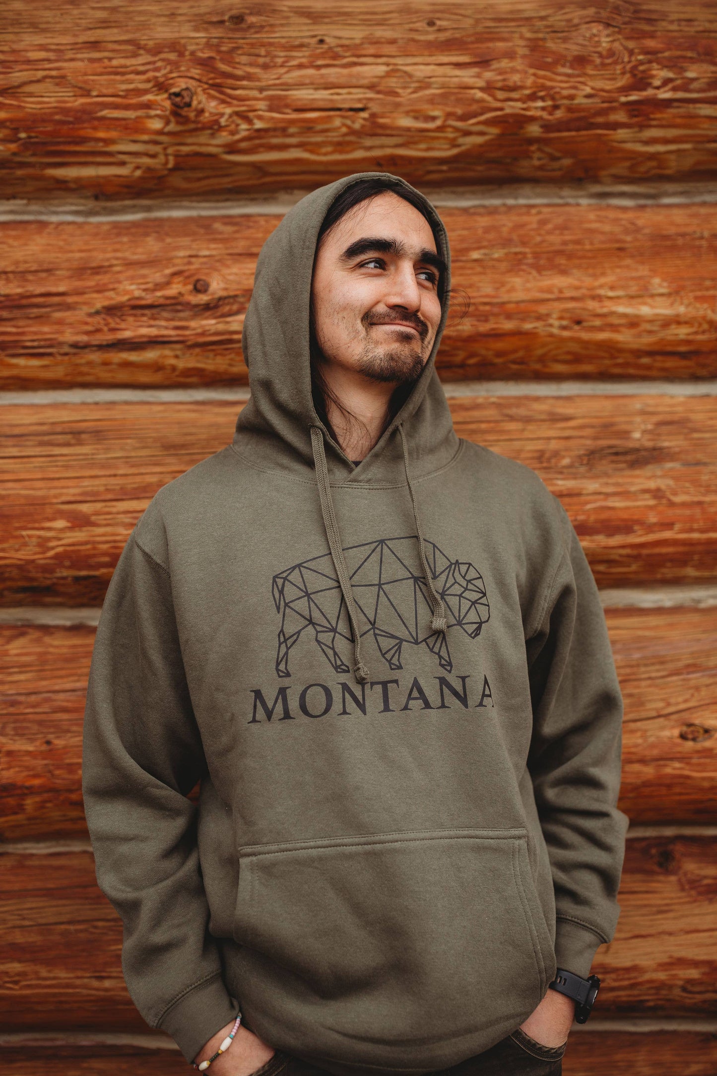Geo Bison Adult Unisex Hoodie