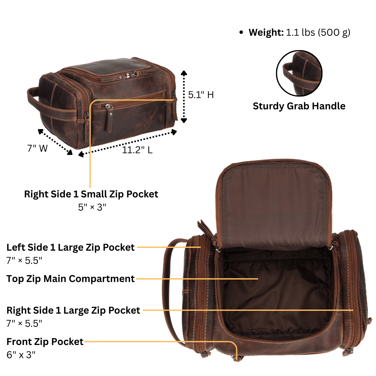 Leather Toiletry Bag