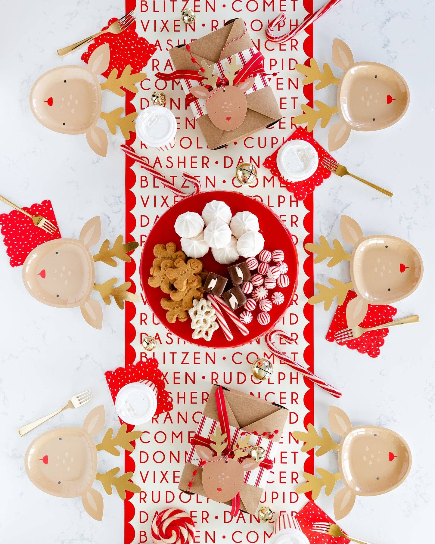 Dear Rudolph Reindeer Party Plate