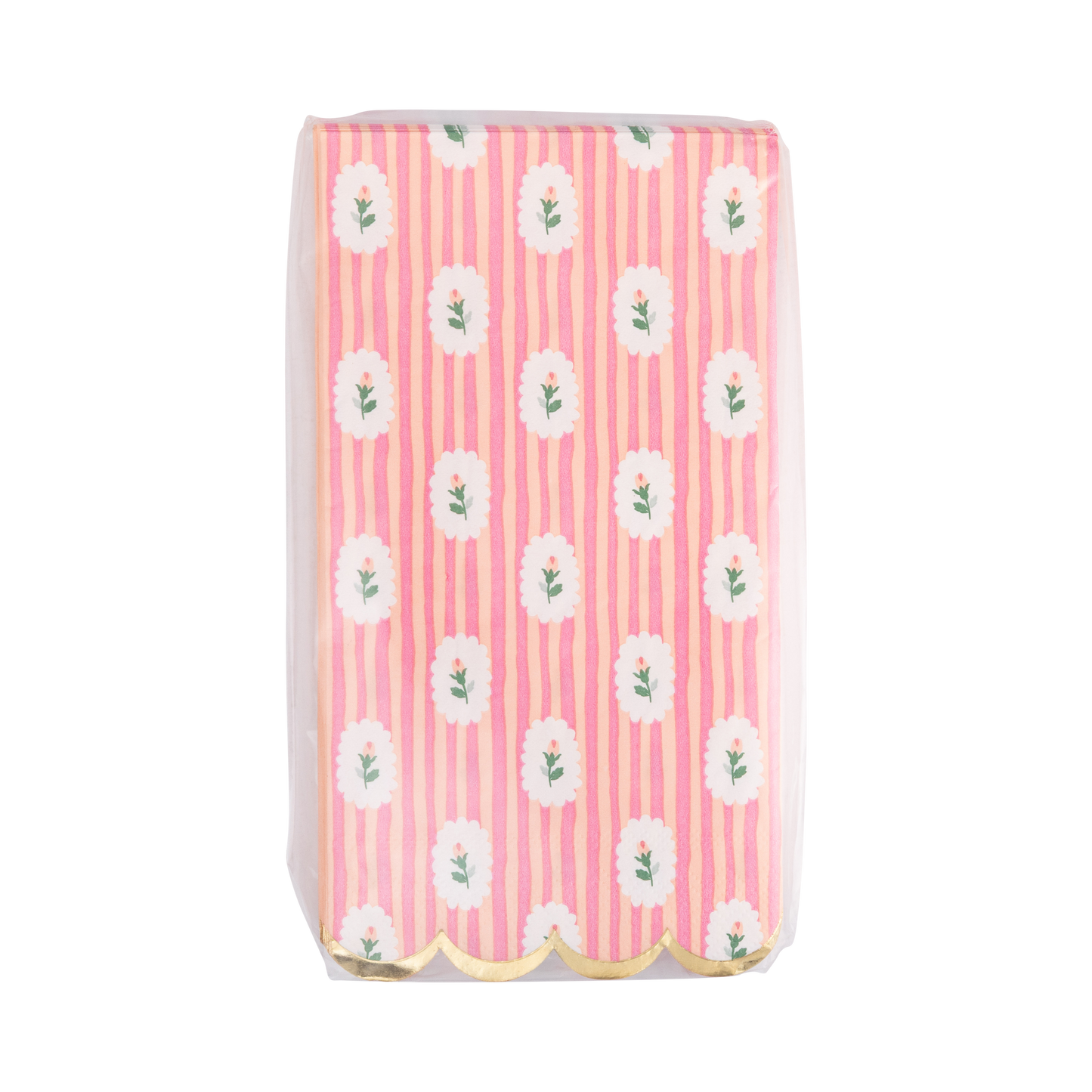 Striped Floral Dinner Napkin