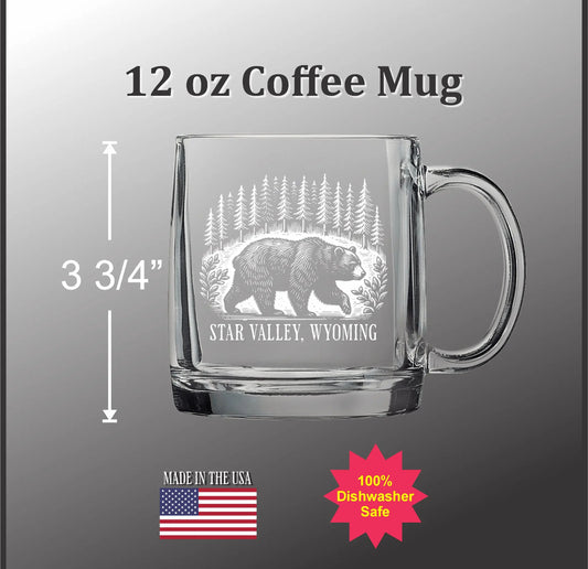 Bear in a Forest  12 oz Coffee Mug