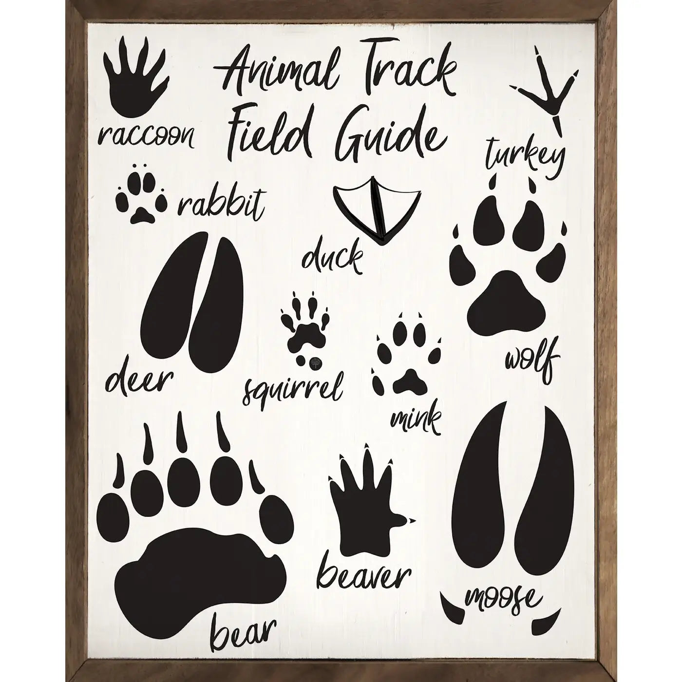 Animal Tracks Plank Art