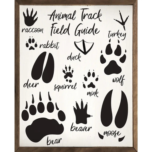 Animal Tracks Plank Art