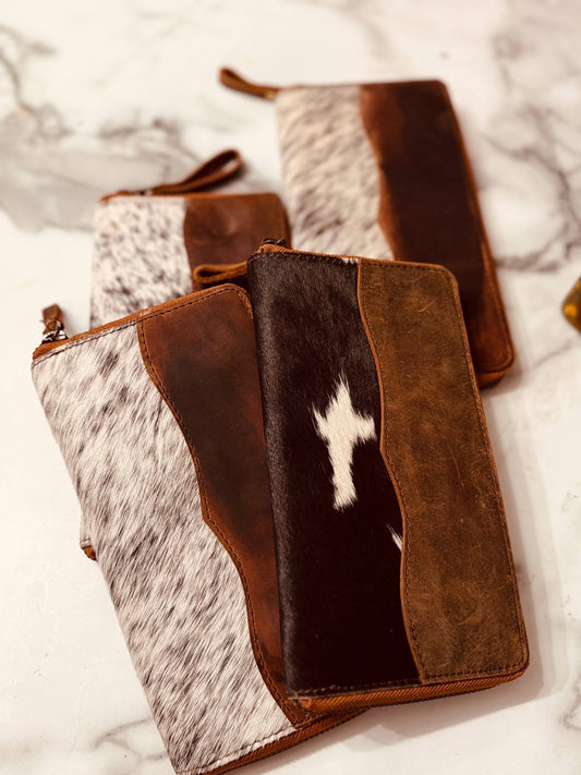 Weathered hide wallet