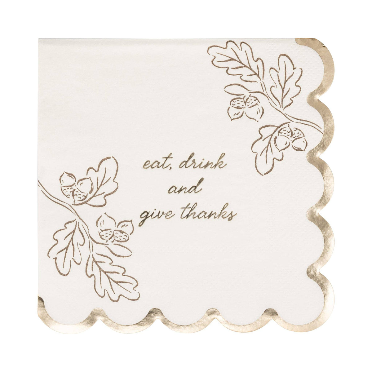 Foil Eat Drink Thanks Cocktail Napkin (18ct)