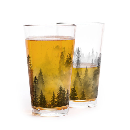 Forest and Clouds Pint Glass - Single