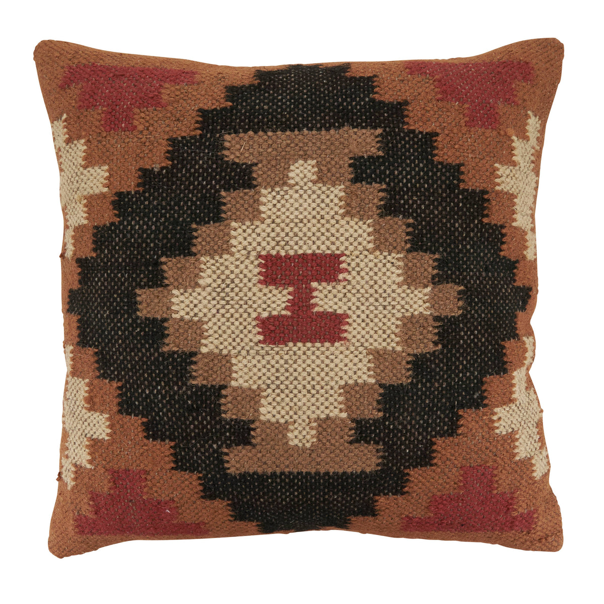 Southwestern Jute Wool Throw Pillow