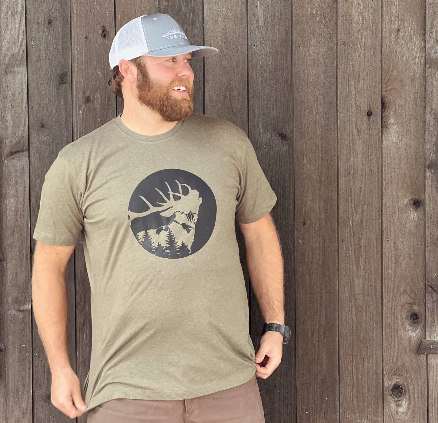 Bugling Bull Elk Adult Men's T-Shirt