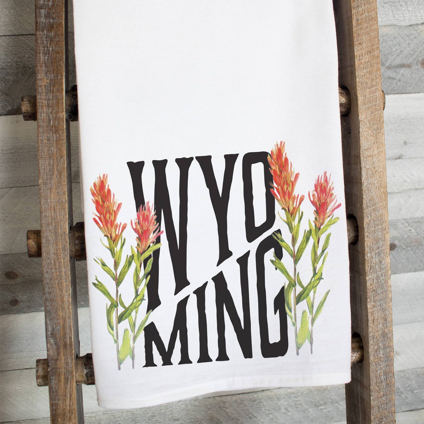 Wyoming Indian Paintbrush Tea Towel