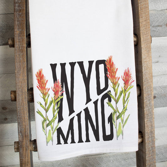 Wyoming Indian Paintbrush Tea Towel