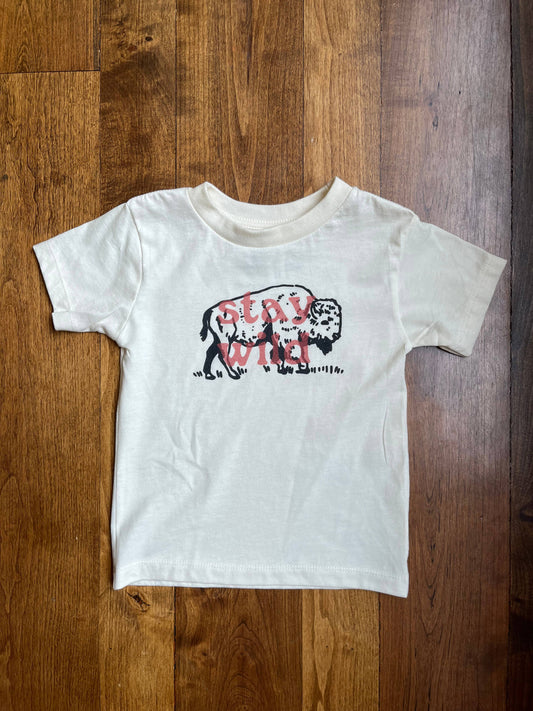 Stay Wild Buffalo Toddler Shirt - Wyoming