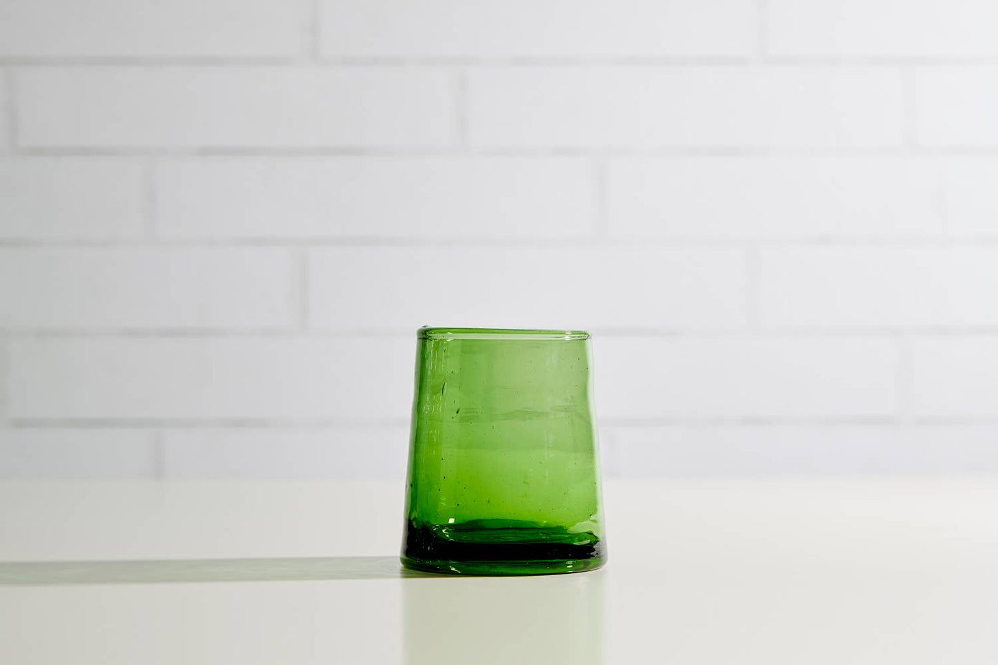 Single Moroccan Cone Glass Small - Green