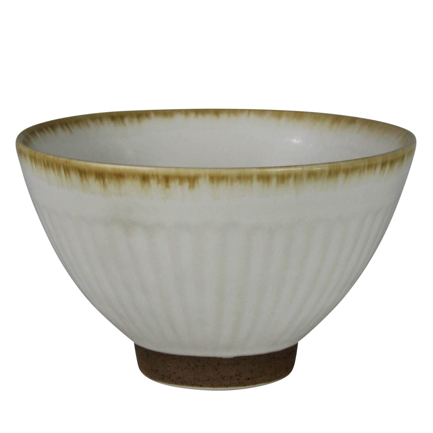 Ribbed Bowl, Ceramic, White