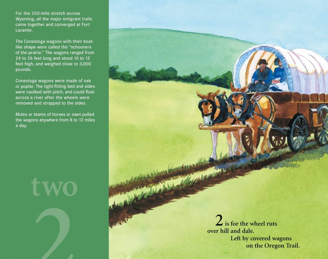 A WYOMING Number Picture Book: Four Wheels West
