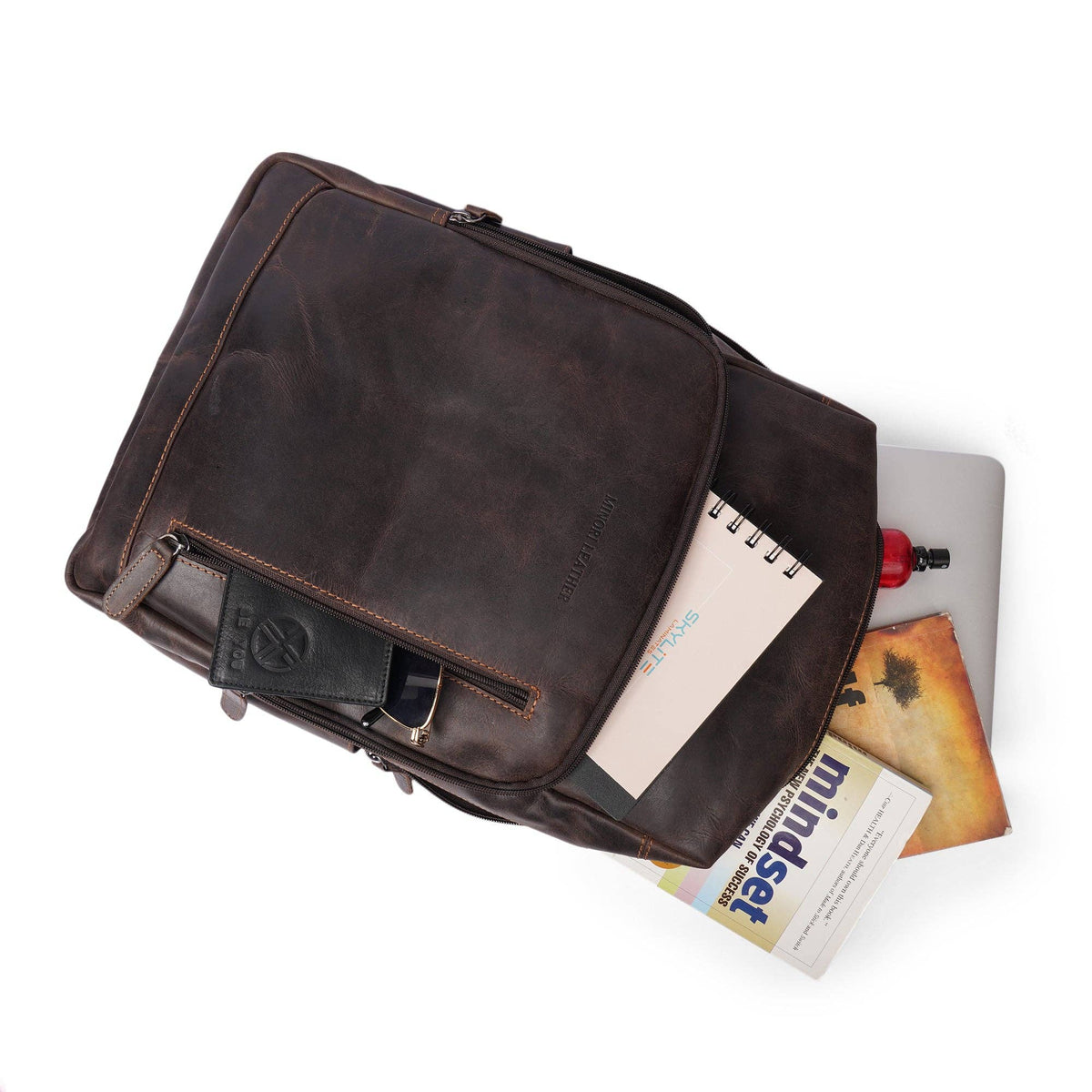 Oslo Leather Laptop Backpack 15.6"