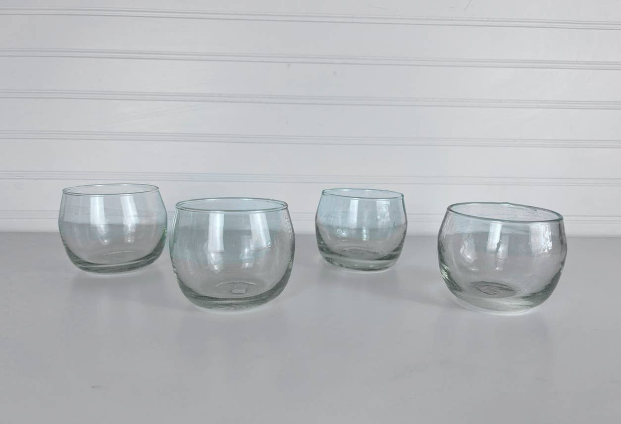 Single Moroccan Stemless Goblet - Clear
