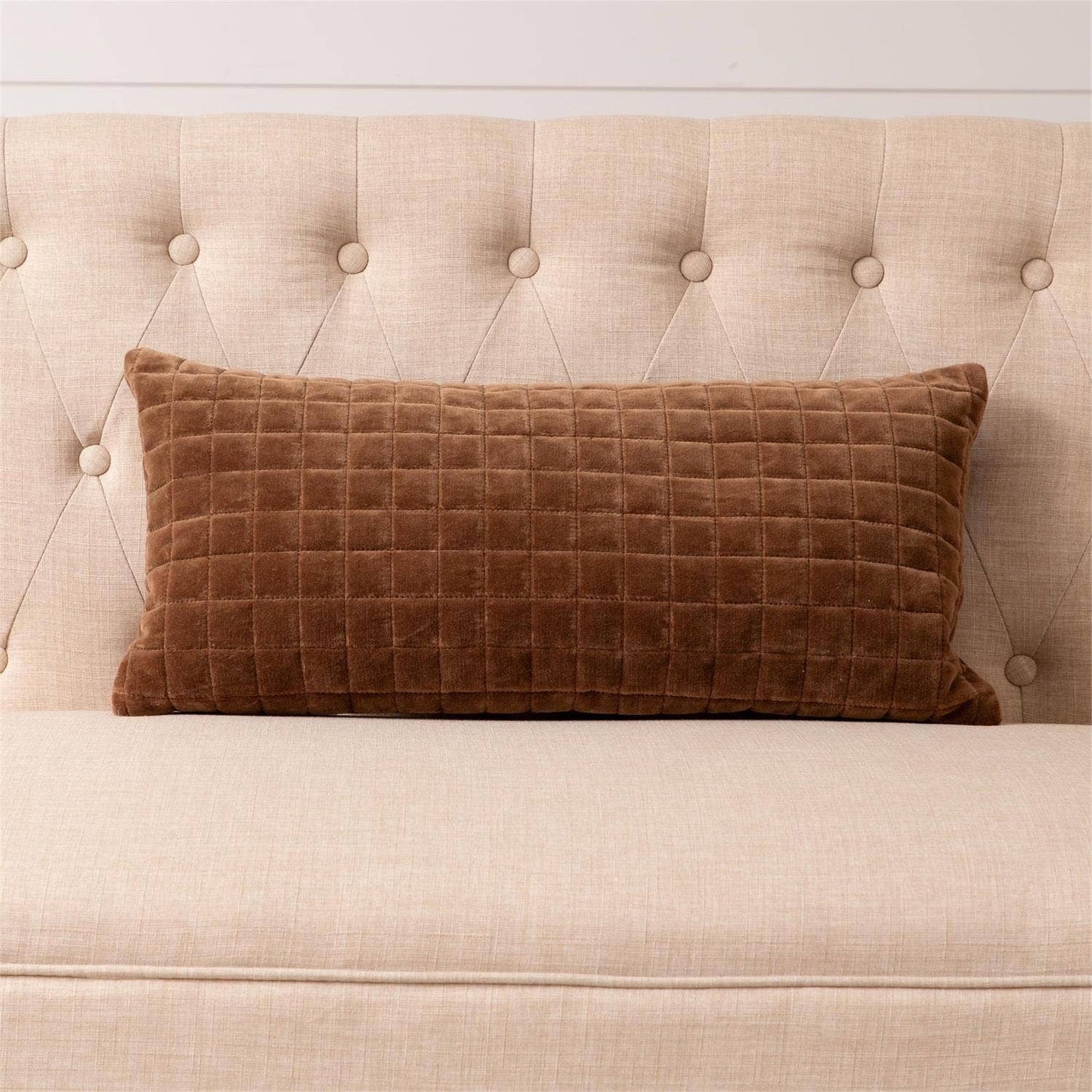 Lumbar Pillow - Quilted Velvet
