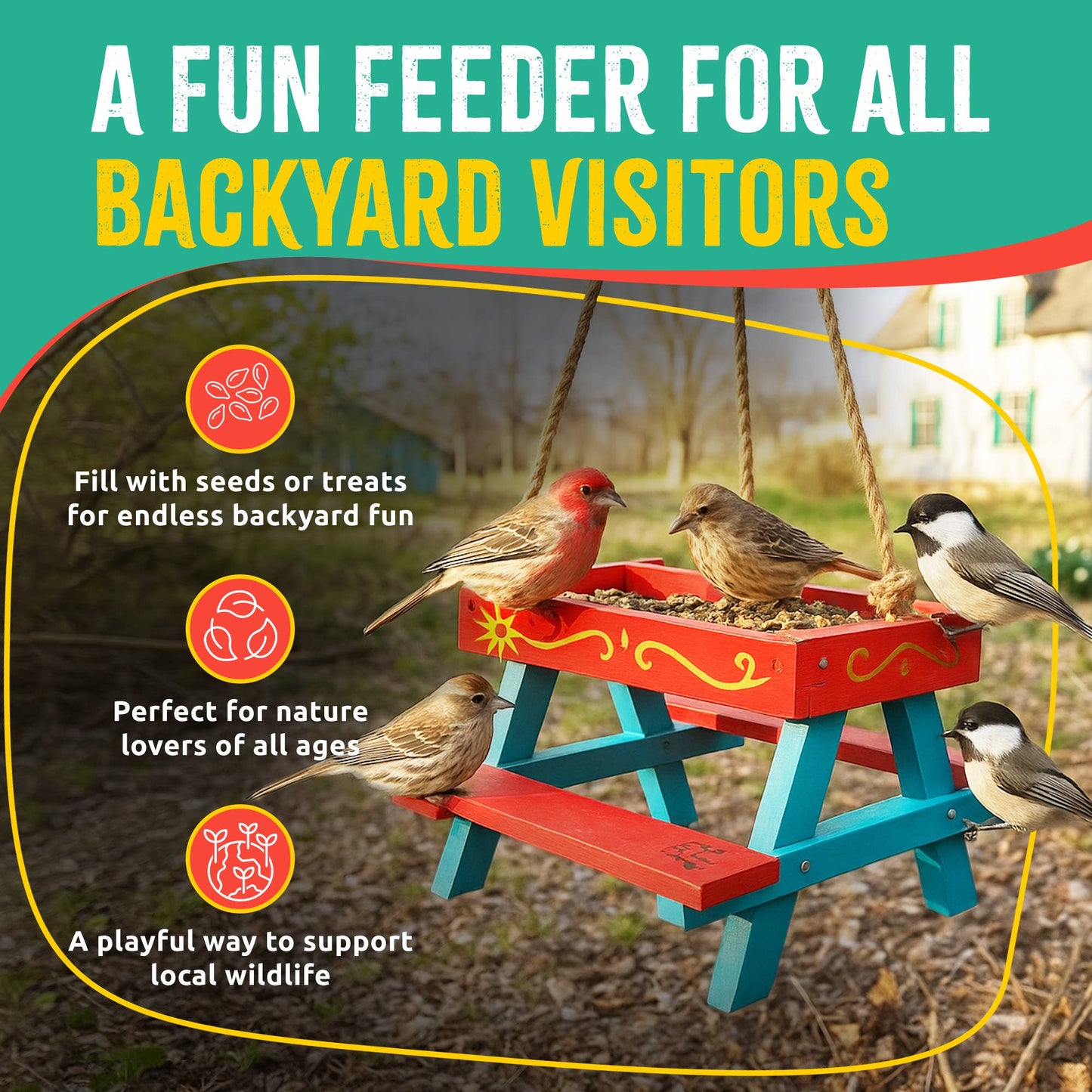 Picnic Table Feeder Kids Woodworking Kit