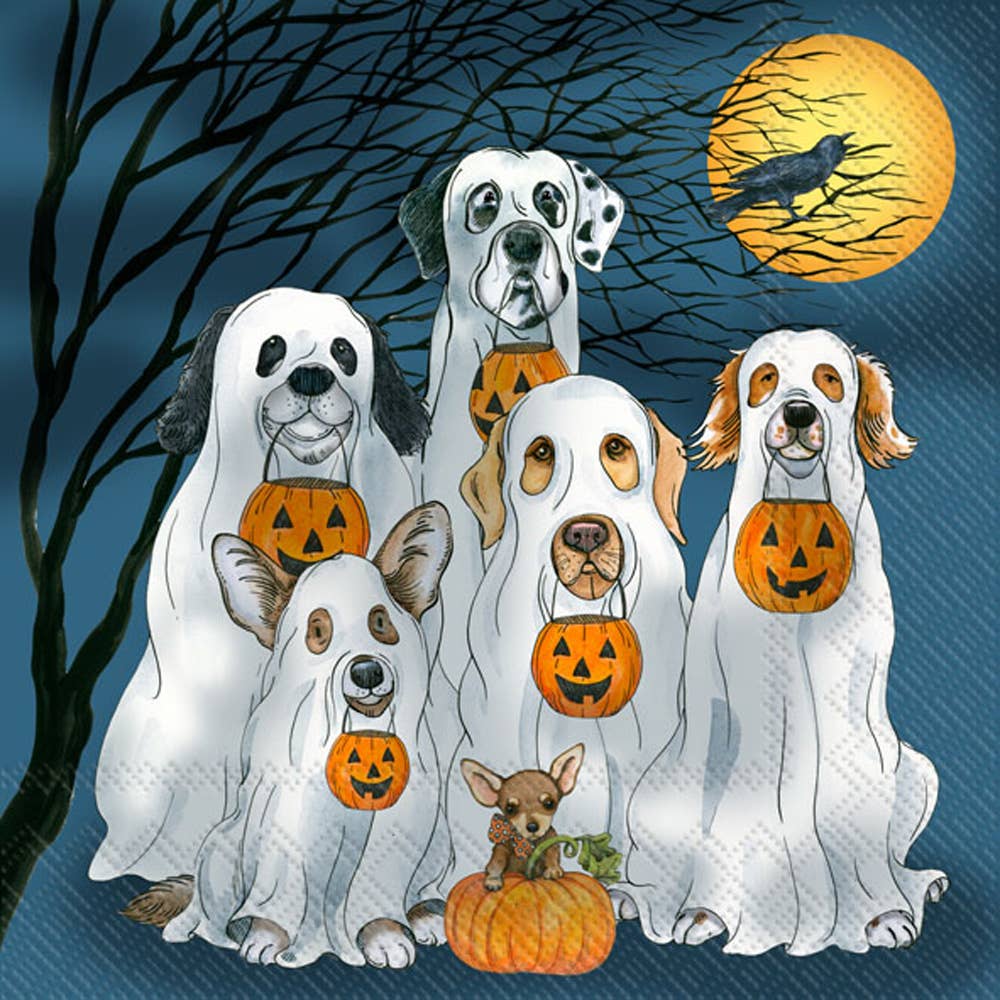 Paper Napkins Woof Ghost Halloween