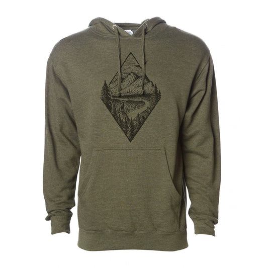River Mountain Forest Hoodie - Men's